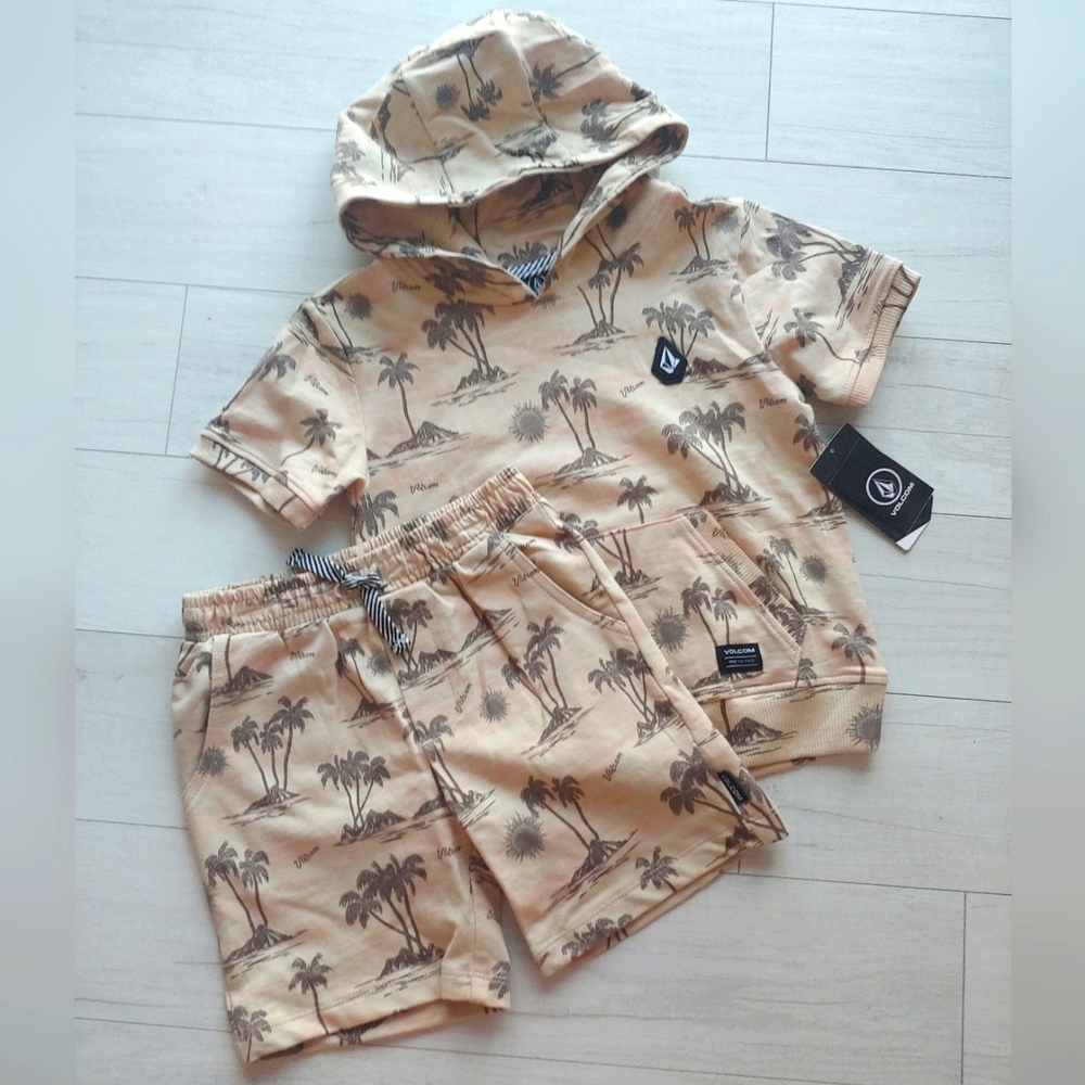 VOLCOM Baby NEW French Terry Hoodie & Shorts